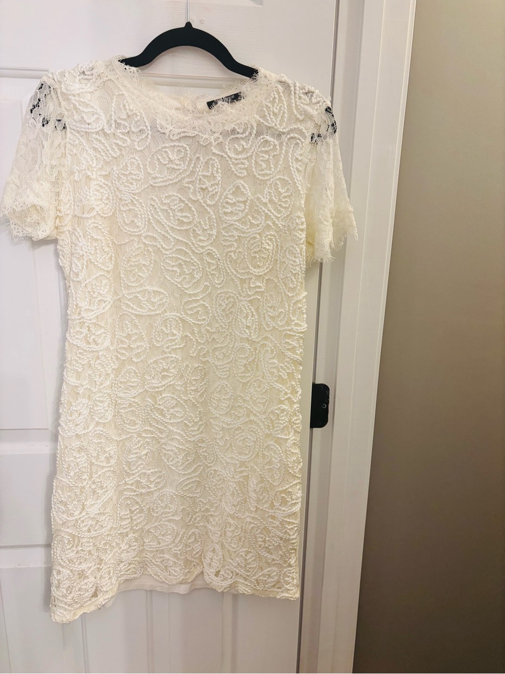 Zara Cream Lace Mini Dress
